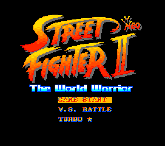 Street Neo Fighter II - The World Warrior Title Screen